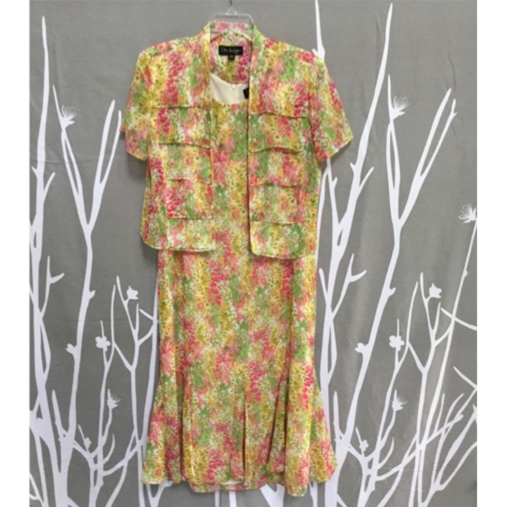 DN Design Women’s 2pc Sleeveless Floral Dress